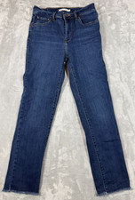 Levi's 724 High Rise Straight Leg Jeans Women's 26 Blue Dark Wash Casual 26x27