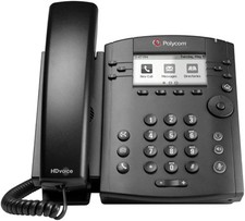 Lot of 2 Polycom VVX310 6-Line Business VoIP Phone - Black