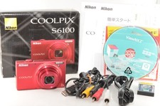 Nikon Coolpix S6100 Compact Digital Camera Touchscreen 7x Zoom Red 2699