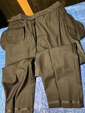 VERSACE V2 CLASSIC Black Wool Dress Pants Men's 34-32