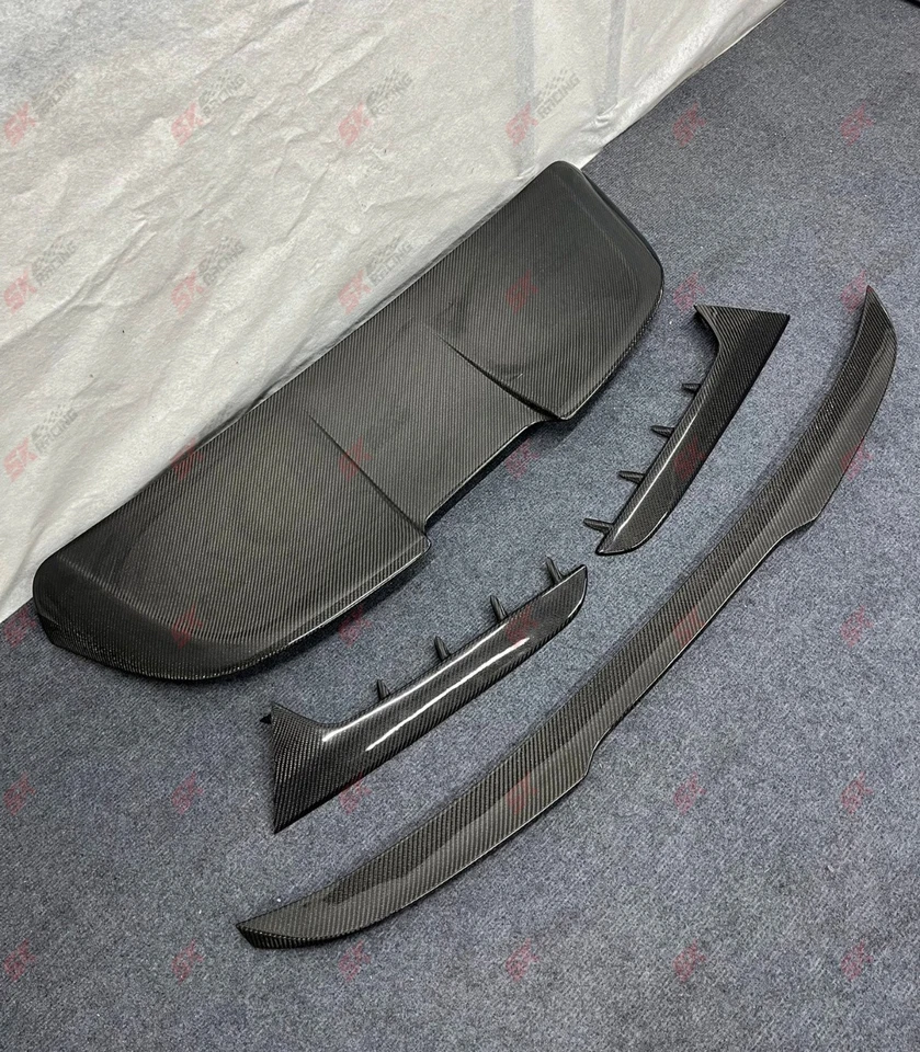 Alerón de techo/lado/medio de fibra de carbono real para Audi A4 Allroad 2020-2025 Foto 4 de 4