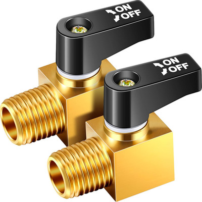 Air Compressor Valve, Mini Metal Ball Type Air Tank Drain Valve Brass, 1/4 Inch
