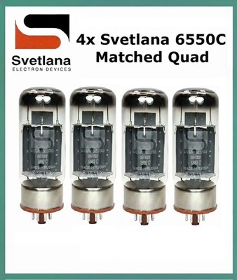 New 4x Svetlana 6550C / 6550 | Matched Quad / Quartet / Four Tubes | Free Ship