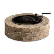 48-in Outdoor Round Concrete Block Stone Fire...