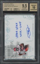 2016 LEAF TRINITY DEVONTAE BOOKER PA-DB1 MT+ SILVER SPECTRUM AUTO 3/5 BGS 9.5