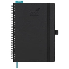 2026 Planner Weekly and Monthly (6" x 8.5" Spiral) Daily Calendar with Half-H...