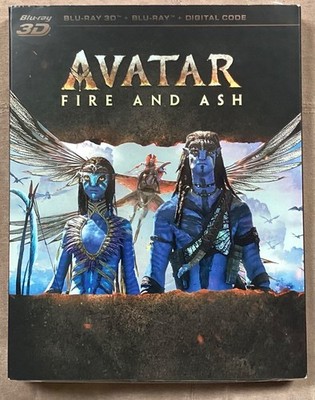 Avatar: Fire and Ash 4 Disc 3D Blu-ray + Blu-ray  (Disney May 2026) w Slipcover