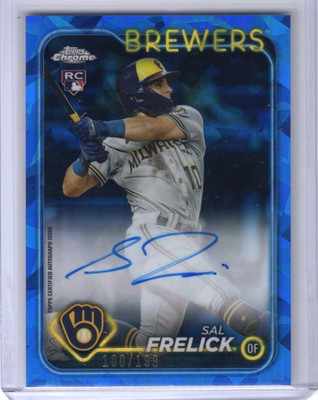 2024 Topps Chrome Sapphire Update Sal Frelick Rookie Auto 100/199 #USA-SF