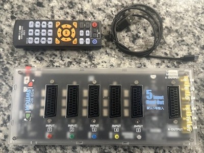 Scart Switch 5 2 Split Remote Video converter High Low Resolution simultaneous