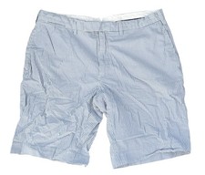Polo By Ralph Lauren Shorts Bottom Men Size 38 Seersucker 100 Cotton Blue White