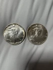 1 oz American Silver Eagles 1987 & 1988