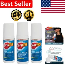 Max Strength Pain Relief Roll On Gel 3oz - Fast Acting with MSM & Glucosamine