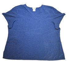 Scrubstar Scrub Top; Indigo; 2X