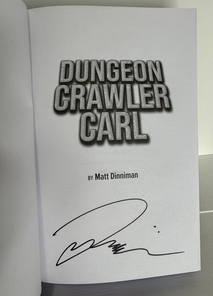 SIGNED DUNGEON CRAWLER CARL KICKSTARTER HARDCOVER BOOK BY MATT DINNIMAN