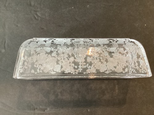 Plato de mantequilla Cambridge Glass Rosepoint oblongo 1/4 lb #3900/52 raro - Imagen 4 de 8