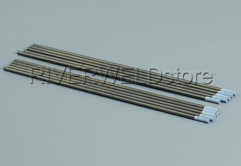 Electrodo de tungsteno de soldadura TIG blanco 0,8 % circoniado WZ8 3/32x6" (2,4 x 150 mm) 10 piezas Foto 4 de 4