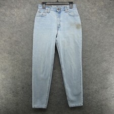 VTG Levis Jeans Womens 8 L Blue 550 Relaxed Tapered Mom American 90s Denim