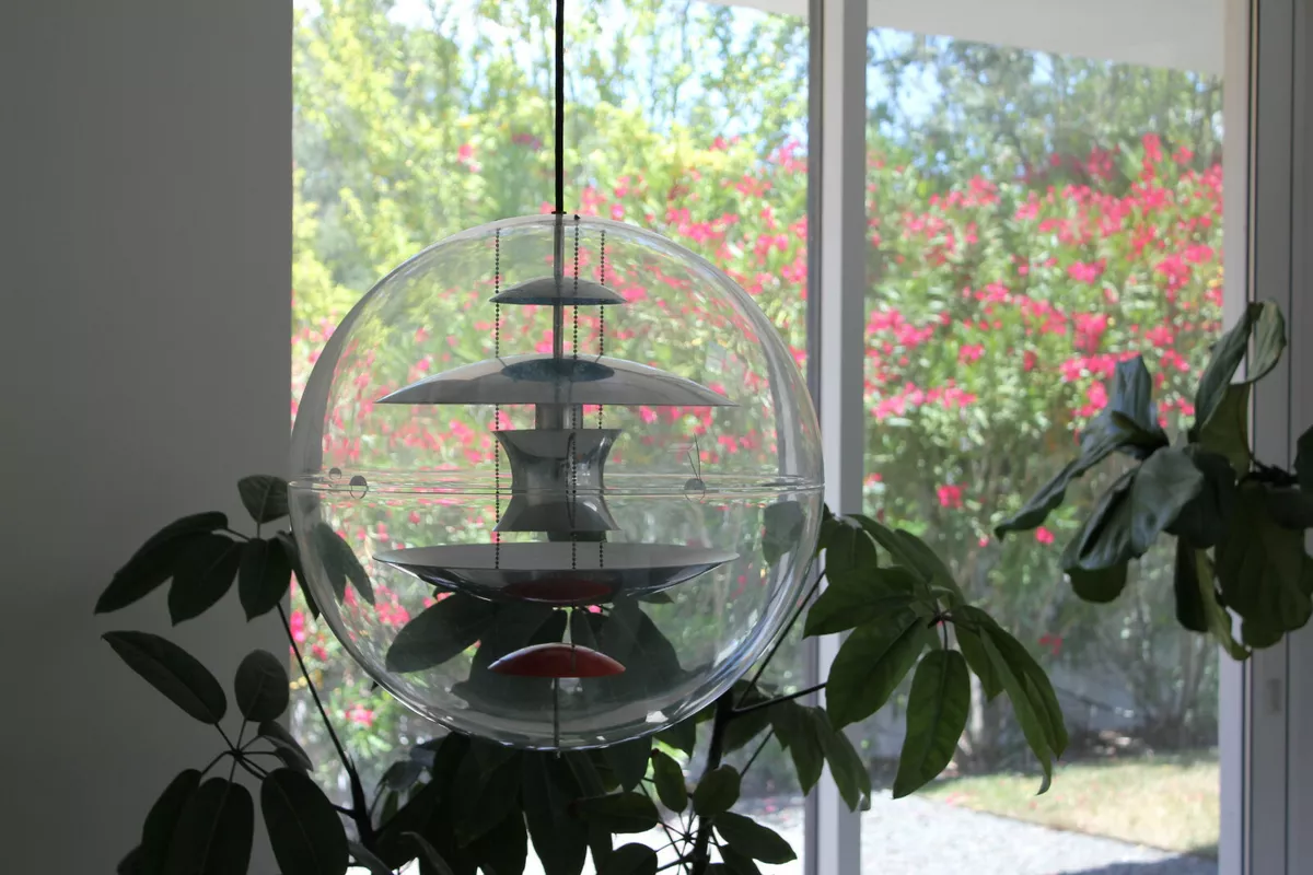 Rare Louis Poulsen VP GLOBE Verner PANTON Space Age Mid Century Modern Lamp 60s