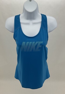 Women s Size Large - Nike Pro Core Fitted Graphic Tank Top 725487-435 Blue