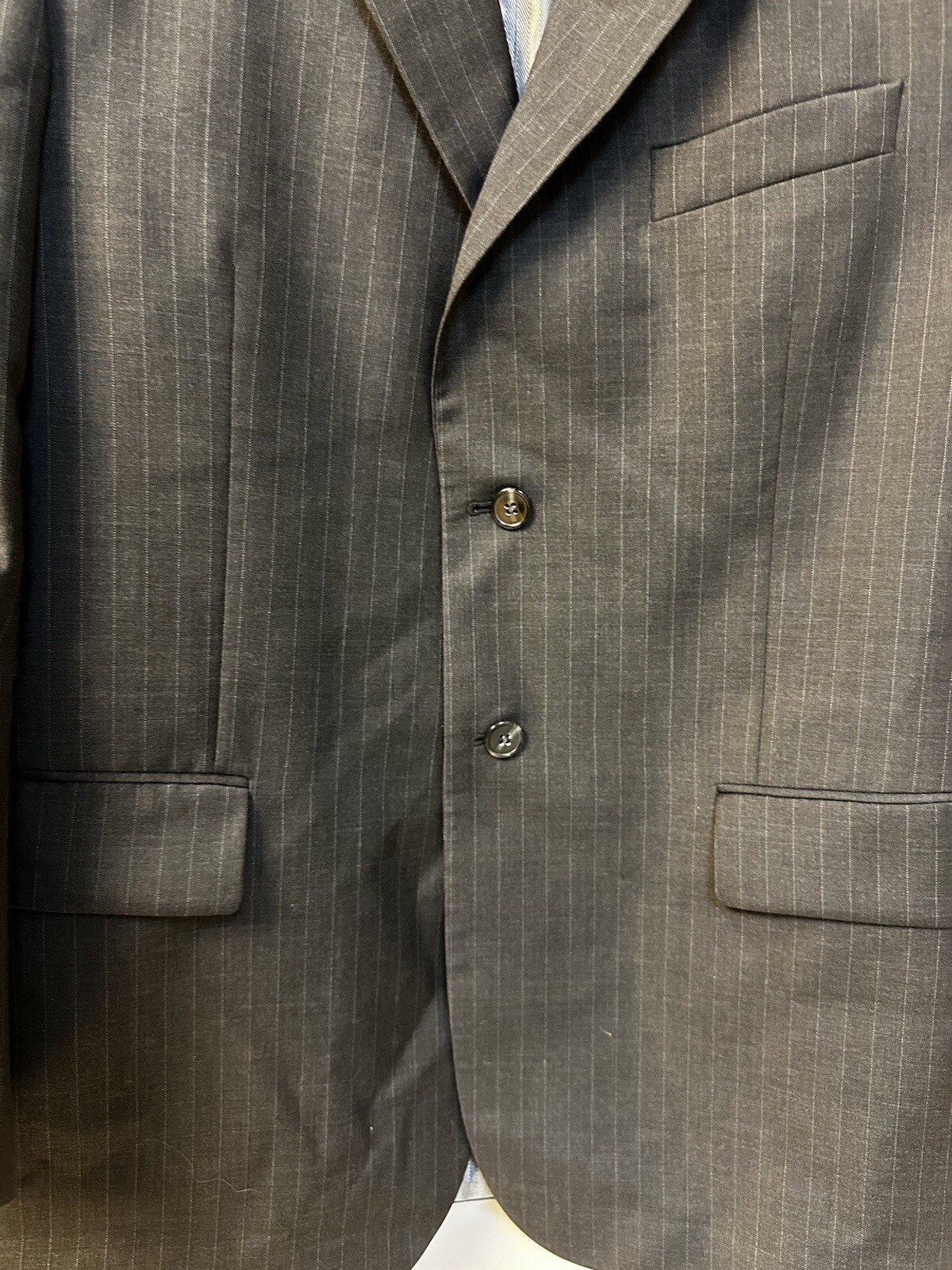 Giacca blazer Yves Saint Laurent uomo grigio a righe vintage tuta di design di fascia alta