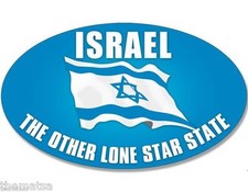 5" ISRAEL THE OTHER LONE STAR STATE HELMET BUMPER STICKER DECAL MADE IN USA