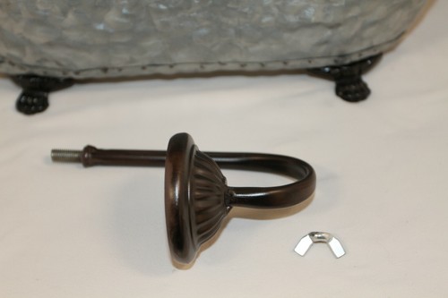 Farmhouse Bathroom Tub Christmas Gift Old Fashion Hammered Metal, Flower Pot - Picture 12 of 13