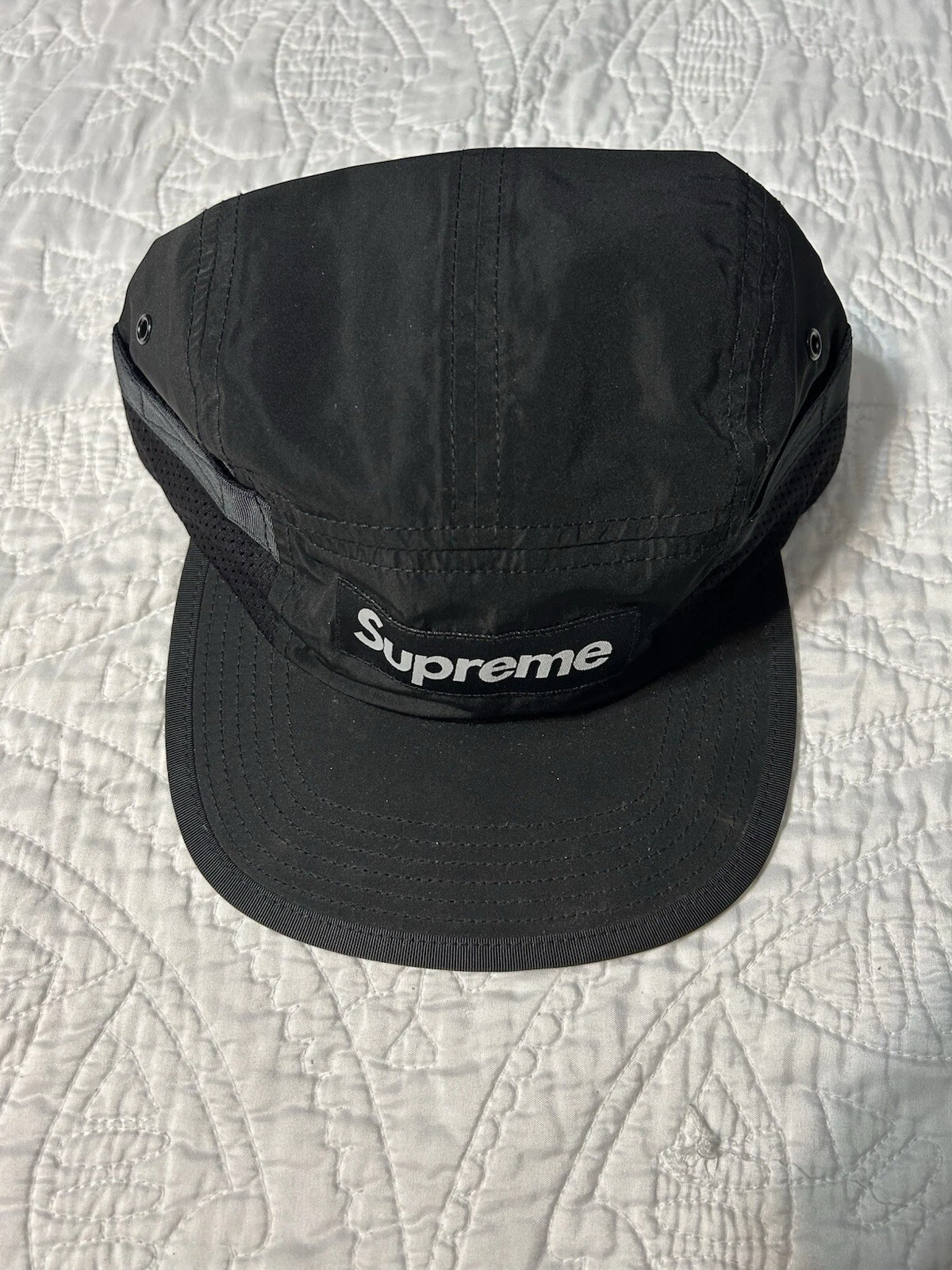 Chapeau Supreme 5 panneaux bretelles dos NOIR taille unique OCCASION