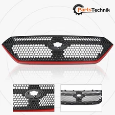 For 2022-24 Subaru WRX Front Bumper Glossy Black Grille Red Trim Stripe Assembly