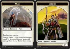 10 Token Cards - MASK / SOLDIER Tokens - Commander 2018 (C18) - Magic MTG FTG