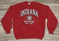 Size XL - Vintage 90 s Indiana Hoosiers Red Sweatshirt By Jerzees Super Sweats