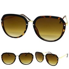 Mens or Women Classic Vintage Retro Style SUNGLASSES Round Tortoise  Gold Frame
