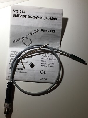 New With The Instruction,FESTO 525 914  SME-10F-DS-24-KO,3L-M8D