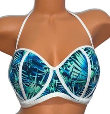 Victorias Secret PINK Swim Halter Padded Push-Up Bikini Top Large A-C Multicolor