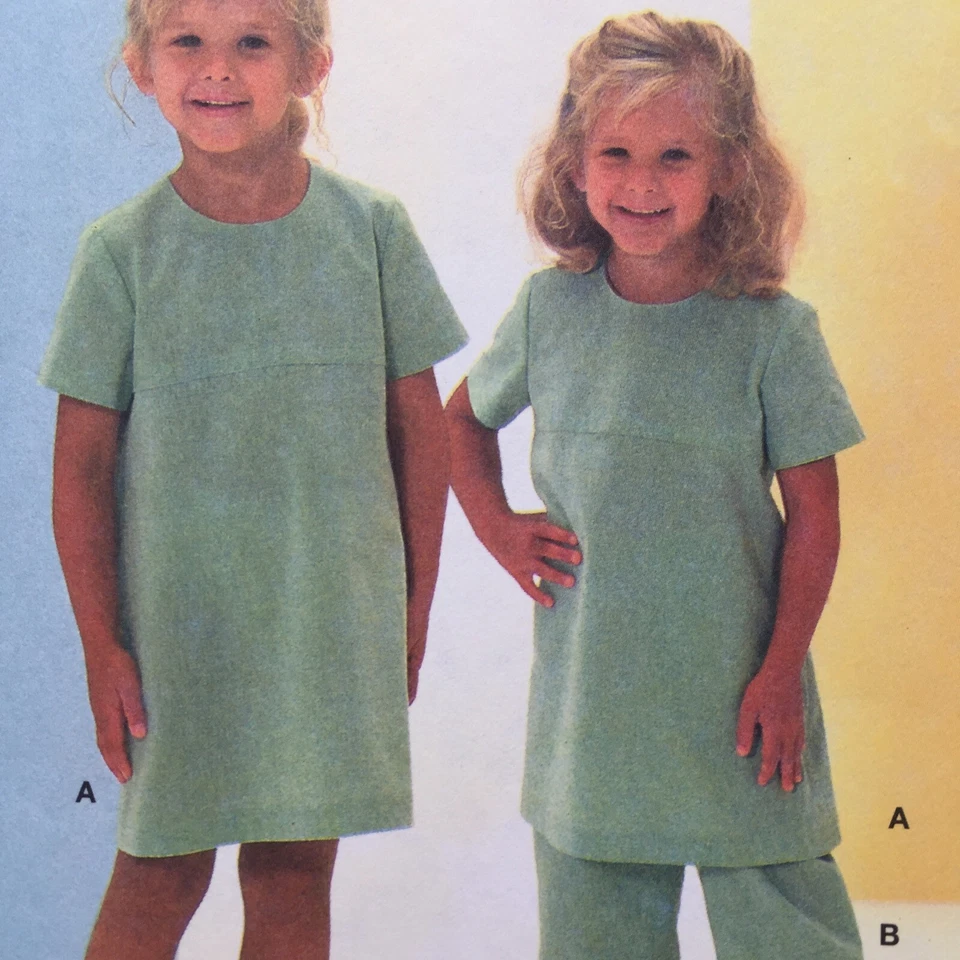 Burda 9978 Trousers Dress Tunic Top Straight EASY Girl Child New Uncut Pattern  - Image 2 of 4