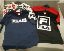 Fila 2-pack Kids Sports Logo Blue /White Cotton T-Shirt Pick Style / Sz TINI  