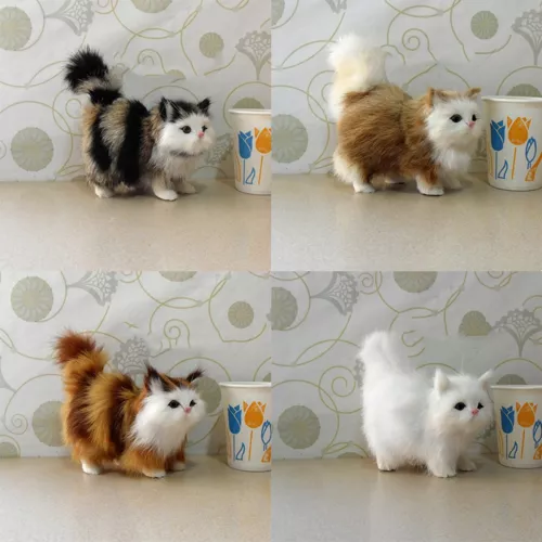 Realistische Katze Plüsch Spielzeug weich und niedlich Plüsch Katze Puppe Kinder - Bild 2 von 26