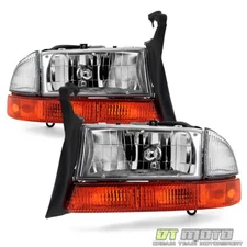 1997-2004 Dakota Durango Headlights Headlamps+Signal Marker Lamps Left+Right