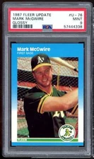 Mark Mcgwire Rookie Card 1987 Fleer Update Glossy #U-76 PSA 9