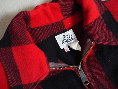 VTG 60s WOOLRICH Red Black Buffalo Plaid Wool Zip Mackinaw VTG 60s WOOLRICH Red Black Buffalo Plaid Wool Zip Mackinaw
