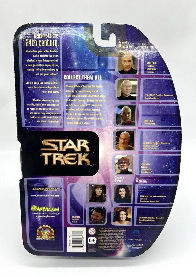 Chaqueta de Capitán Jean-Luc Picard Rara Star Trek Next Generation Diamond Select Foto 3 de 4