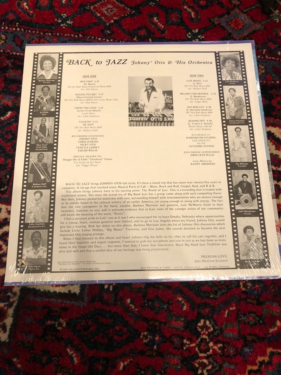 Johnny Otis & His Orchestra “Back To Jazz” (JW 707) - Factory