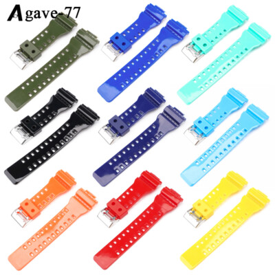 16mm Rubber Strap Watch Band For Casio G-Shock GA-100 GA-110 GD-120/100 GLS-100