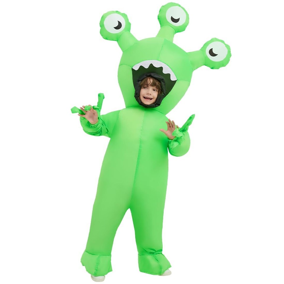 Halloween Inflatable Alien Costume Kids Cosplay Costumes Funny Ride on