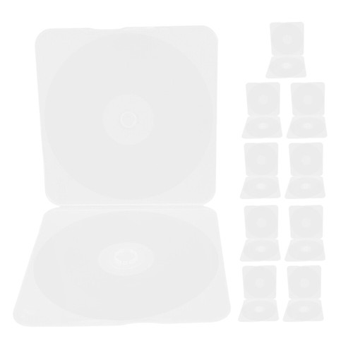 10 Pcs CD Box DVD Travel Portable Holders Storage Cases for Compact Discs