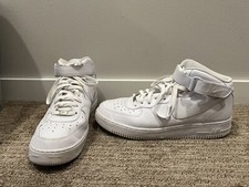 Nike Air Force 1 One Mid Top All Triple White 315123-111 AF1 Uptown Size 13