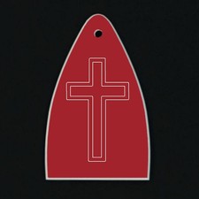 GUITAR TRUSS ROD COVER Engraved Etched Fit Paul Reed Smith PRS USA - CROSS RED