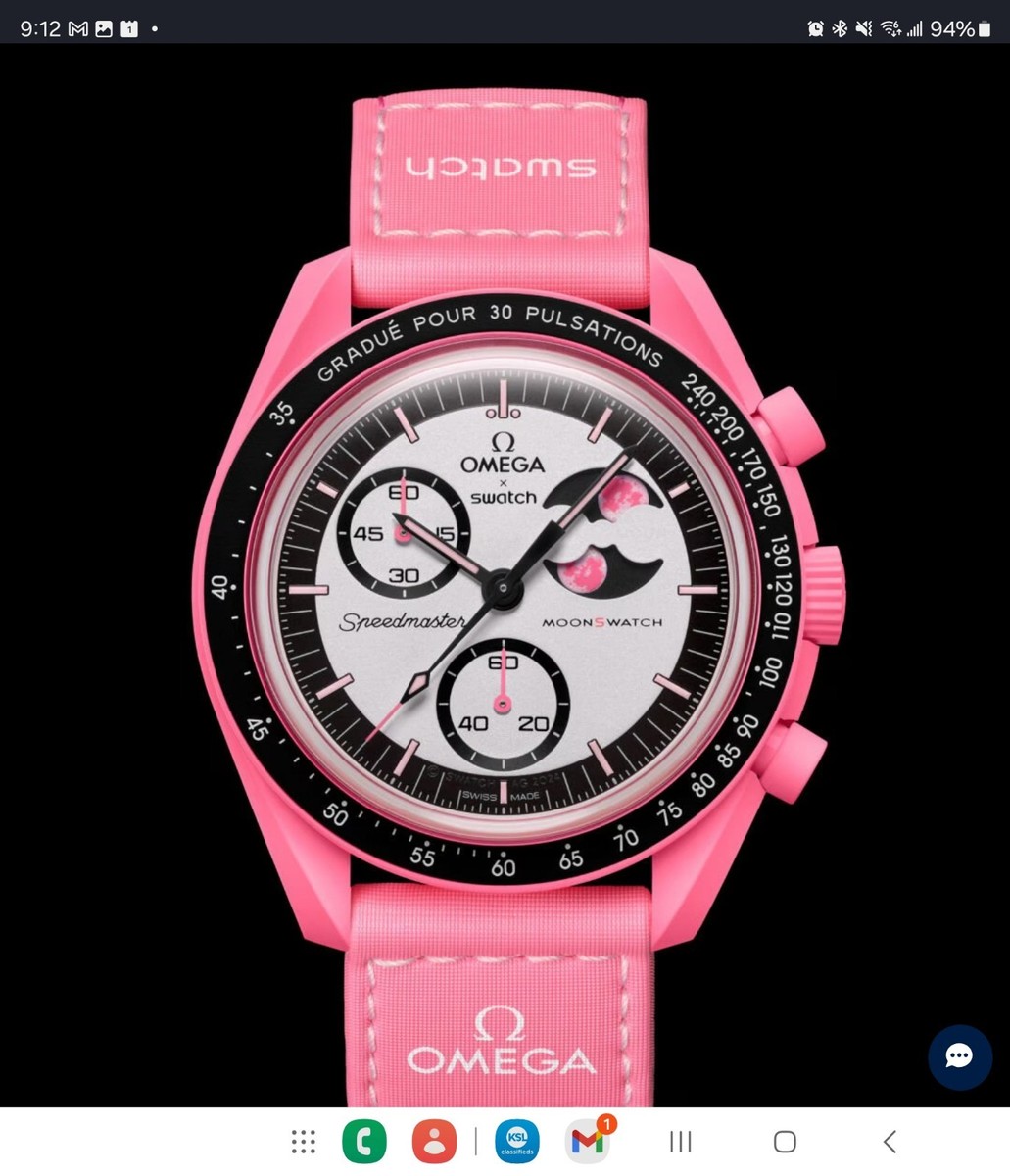 Swatch Omega Moonswatch Mission to the Pink Moonphase Swatch Omega Moonswatch Mission to the Pink Moonphase
