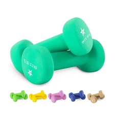 Yes4All Neoprene Coated Dumbbell Hand Weight Sets of 2 - Multiple Weight Opti...