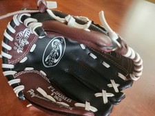 Rawlings PL90MB Kids Baseball Glove 9 Inch Right Hand Throw T-Ball Black Brown