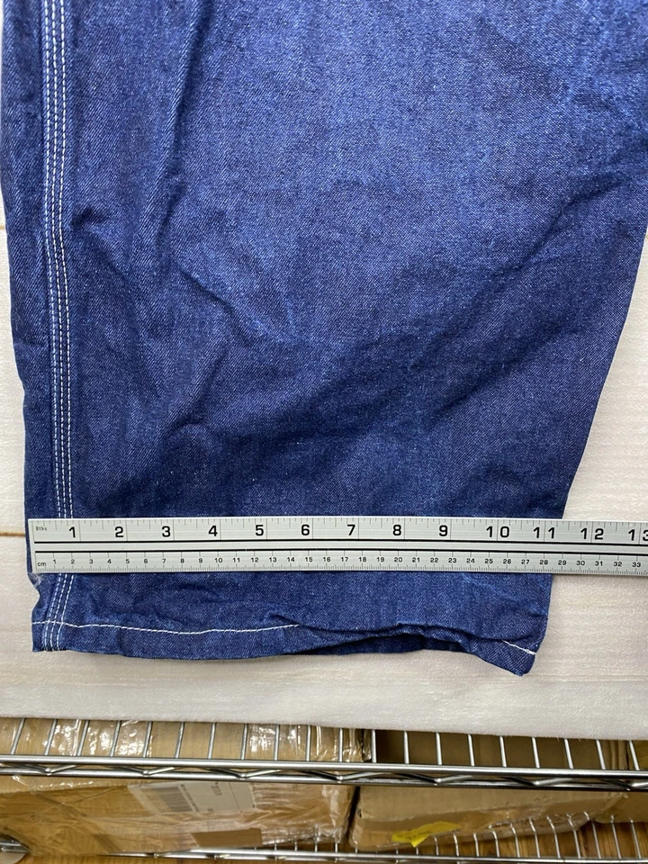 Dickies Bib Overalls Mens 50x30 Dark Wash Denim Carpenter Farmer Ranch Workwear - Image 3 of 4